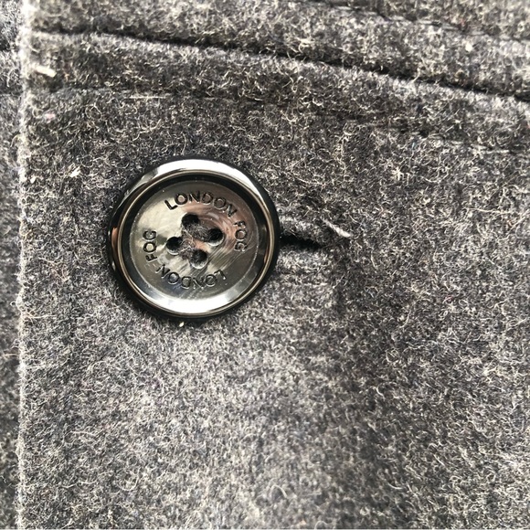 London Fog Mens Wool Blend Coat Charcoal Gray - Picture 9 of 12